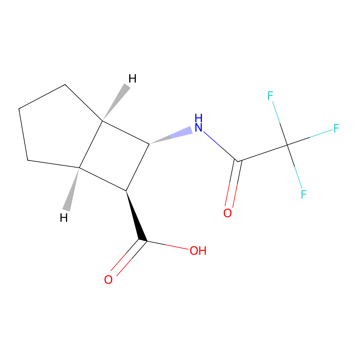 rac-(1R,5S,6S,7S)-7-(trifluoroacetamido)bicyclo[3.2.0]heptane-6-carboxylic acid molecular structure, CAS 2679933-66-3