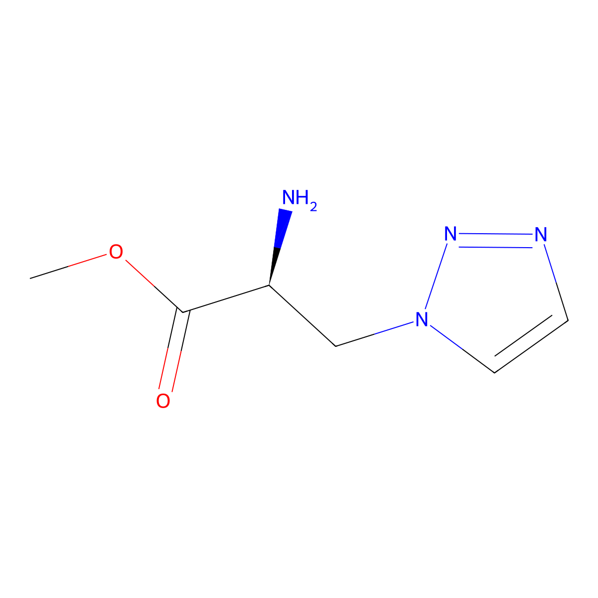 methyl (2S)-2-amino-3-(1H-1,2,3-triazol-1-yl)propanoate molecular structure, CAS 2679933-69-6