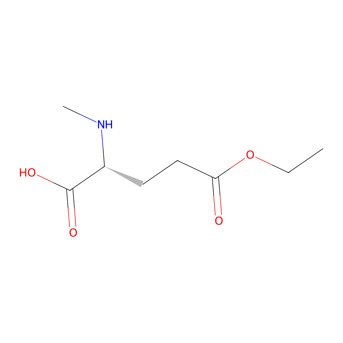 (2R)-5-ethoxy-2-(methylamino)-5-oxopentanoic acid molecular structure, CAS 2679933-87-8