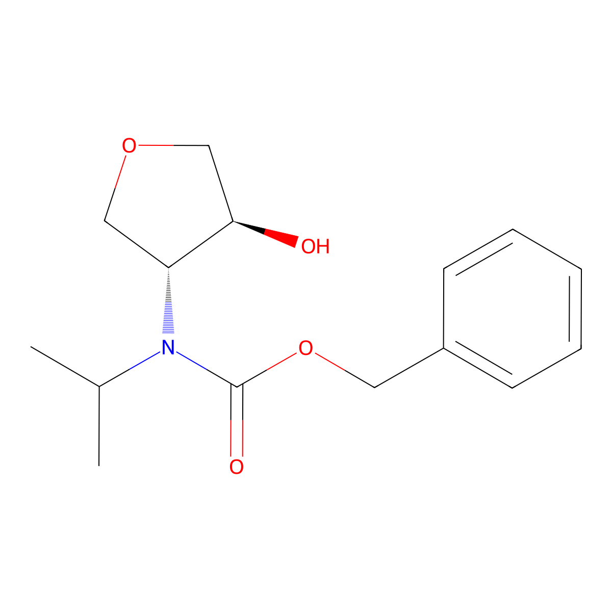 rac-benzyl N-[(3R,4S)-4-hydroxyoxolan-3-yl]-N-(propan-2-yl)carbamate molecular structure, CAS 2679933-99-2