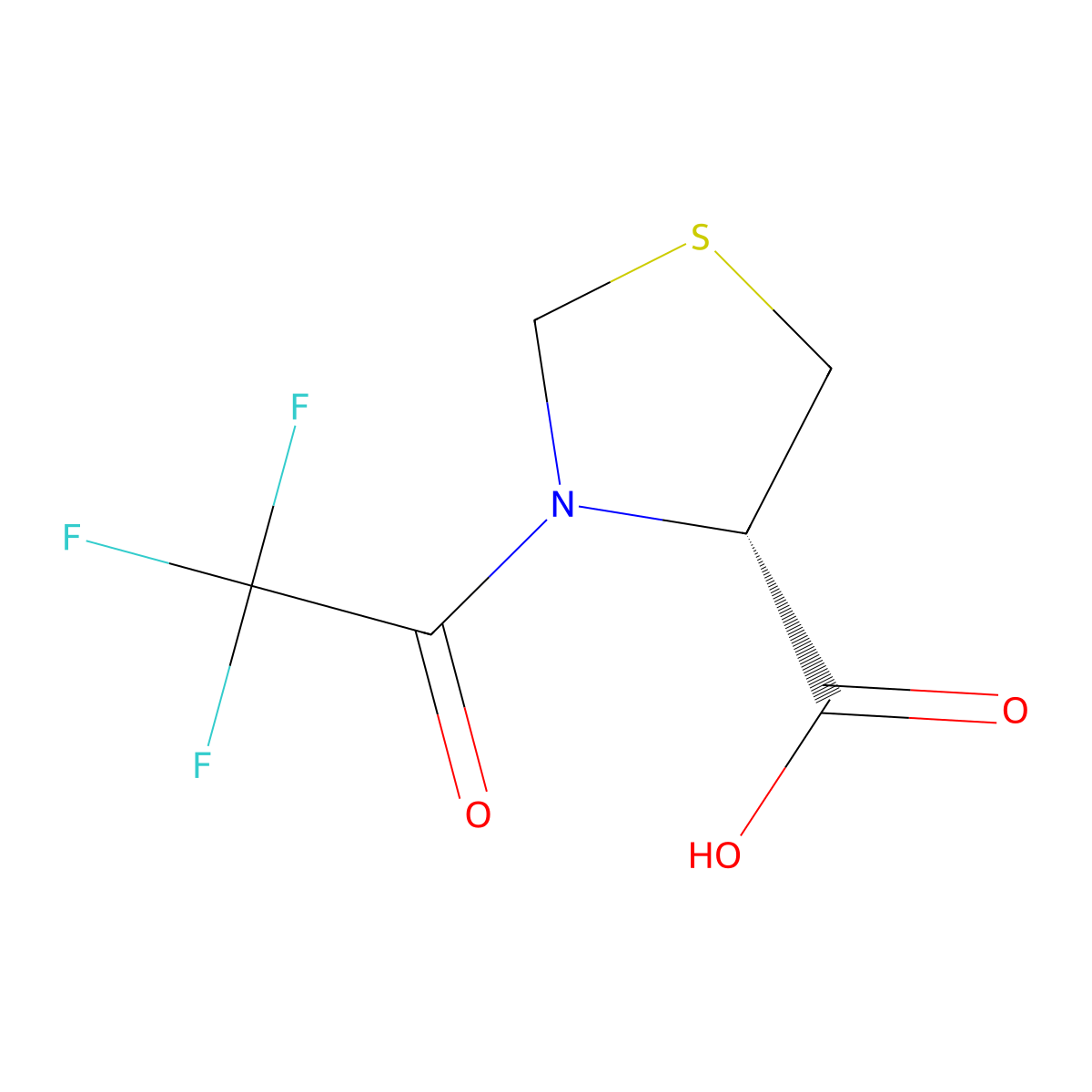 (4S)-3-(trifluoroacetyl)-1,3-thiazolidine-4-carboxylic acid molecular structure, CAS 2679934-02-0