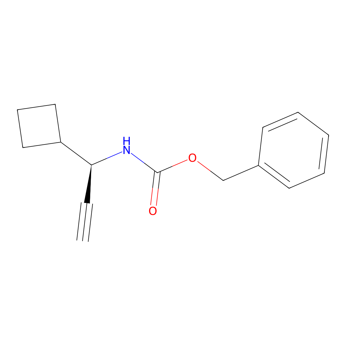 benzyl N-[(1R)-1-cyclobutylprop-2-yn-1-yl]carbamate molecular structure, CAS 2679934-06-4