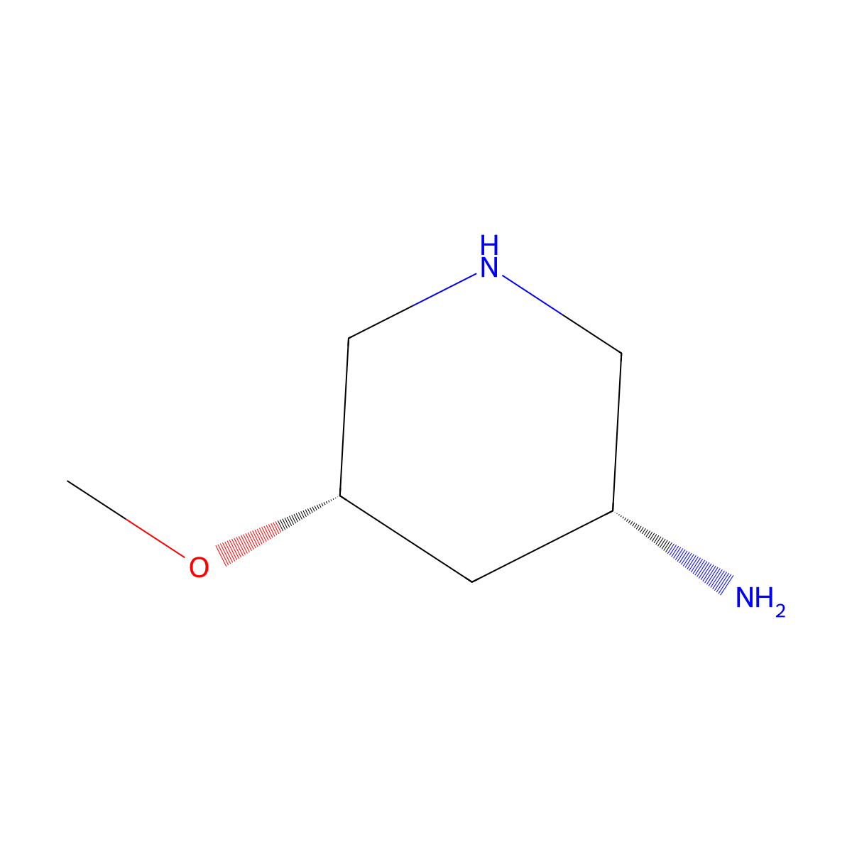 (3R,5S)-5-methoxypiperidin-3-amine molecular structure, CAS 2679934-08-6