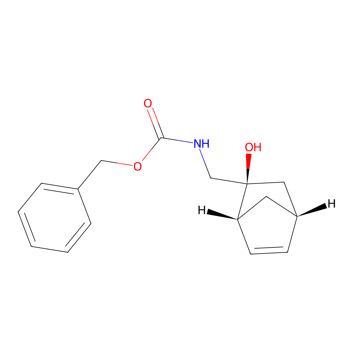 rac-benzyl N-{[(1R,2S,4R)-2-hydroxybicyclo[2.2.1]hept-5-en-2-yl]methyl}carbamate molecular structure, CAS 2679934-26-8