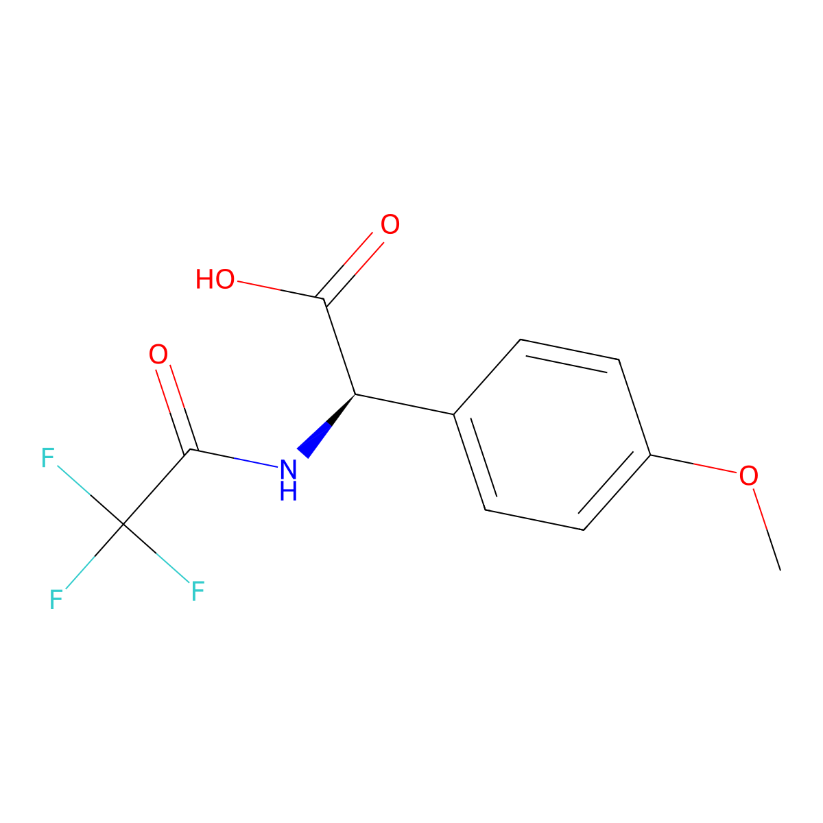 (2R)-2-(4-methoxyphenyl)-2-(2,2,2-trifluoroacetamido)acetic acid molecular structure, CAS 2679934-43-9