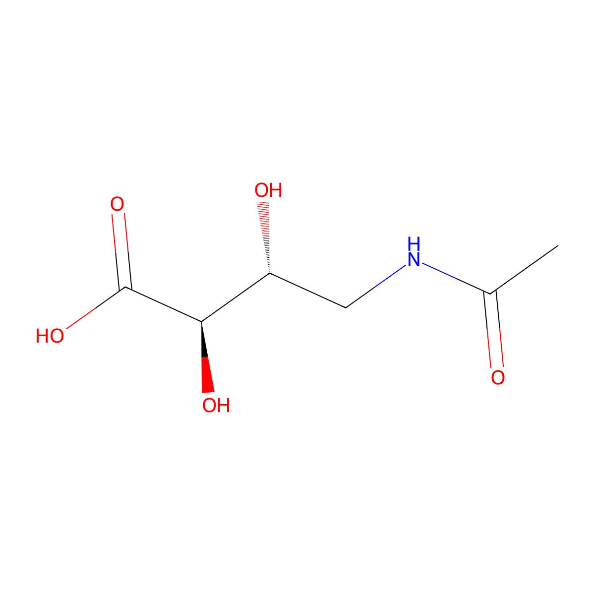 rac-(2R,3R)-4-acetamido-2,3-dihydroxybutanoic acid molecular structure, CAS 2679934-48-4