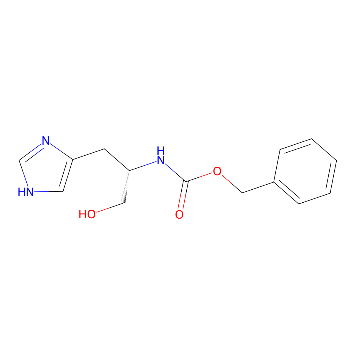 benzyl N-[(2S)-1-hydroxy-3-(1H-imidazol-4-yl)propan-2-yl]carbamate molecular structure, CAS 2679934-58-6