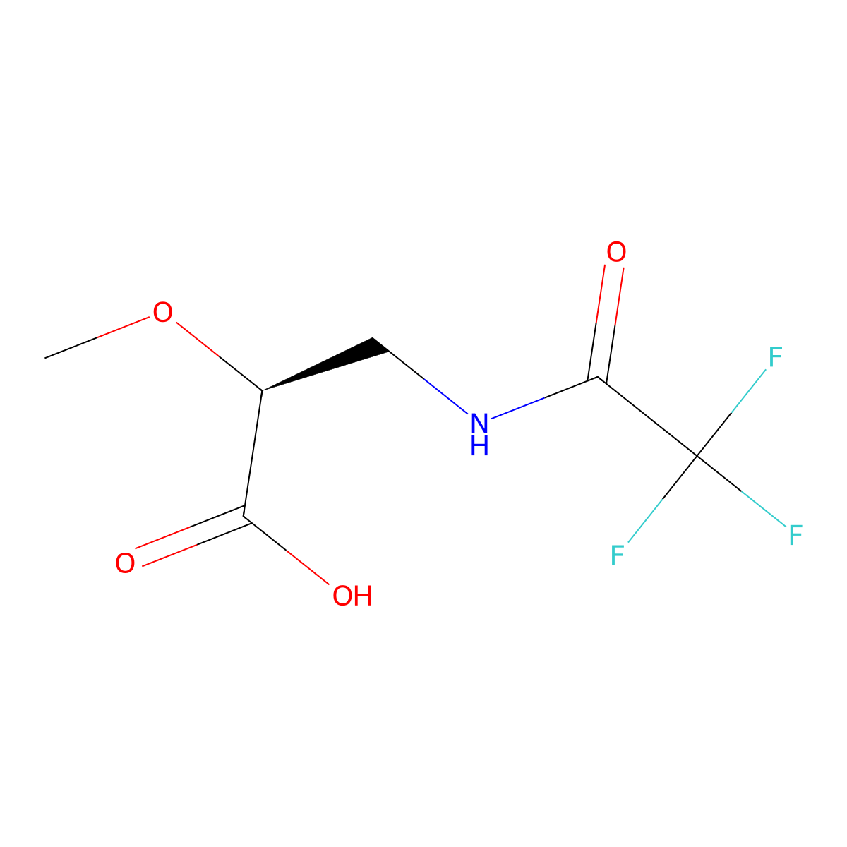 (2S)-2-methoxy-3-(2,2,2-trifluoroacetamido)propanoic acid molecular structure, CAS 2679934-76-8