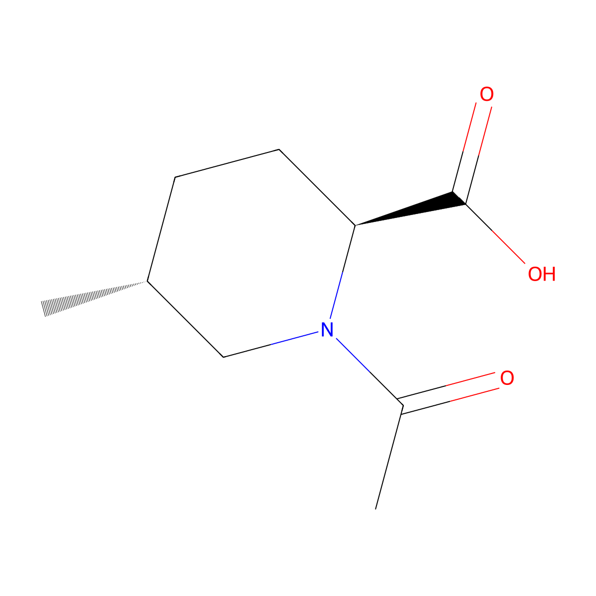 rac-(2R,5S)-1-acetyl-5-methylpiperidine-2-carboxylic acid molecular structure, CAS 2679934-81-5