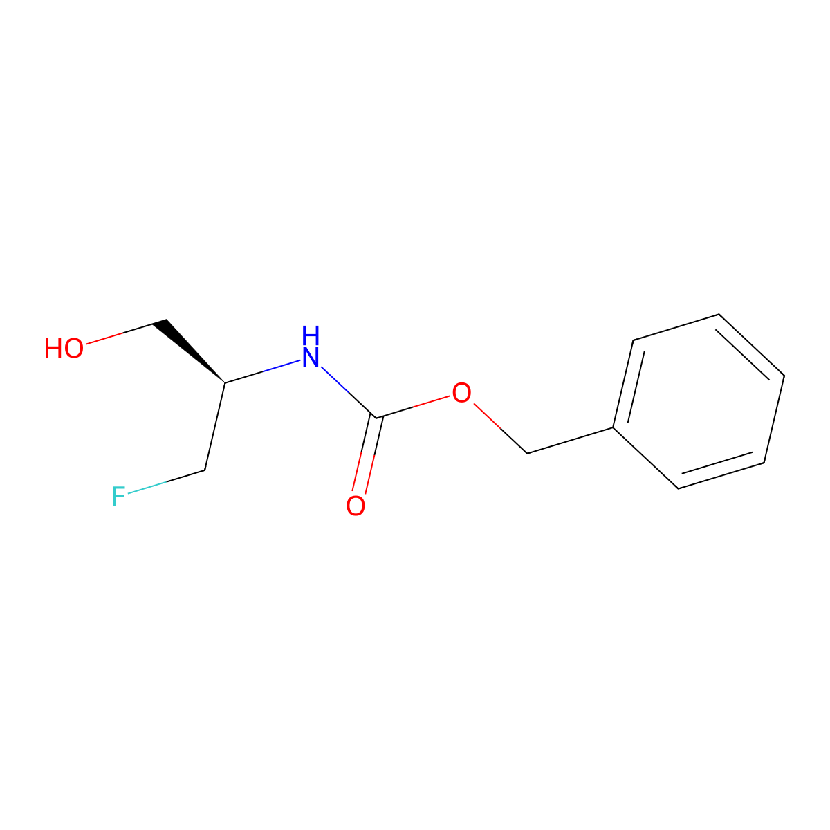 benzyl N-[(2R)-1-fluoro-3-hydroxypropan-2-yl]carbamate molecular structure, CAS 2679934-88-2