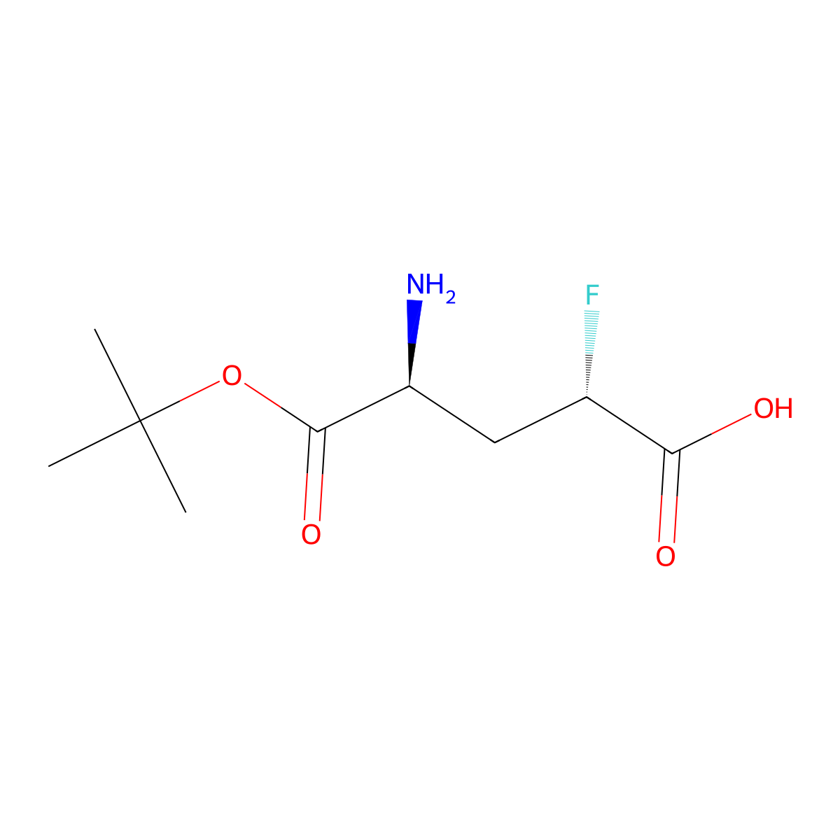 (2S,4S)-4-amino-5-(tert-butoxy)-2-fluoro-5-oxopentanoic acid molecular structure, CAS 2679934-98-4