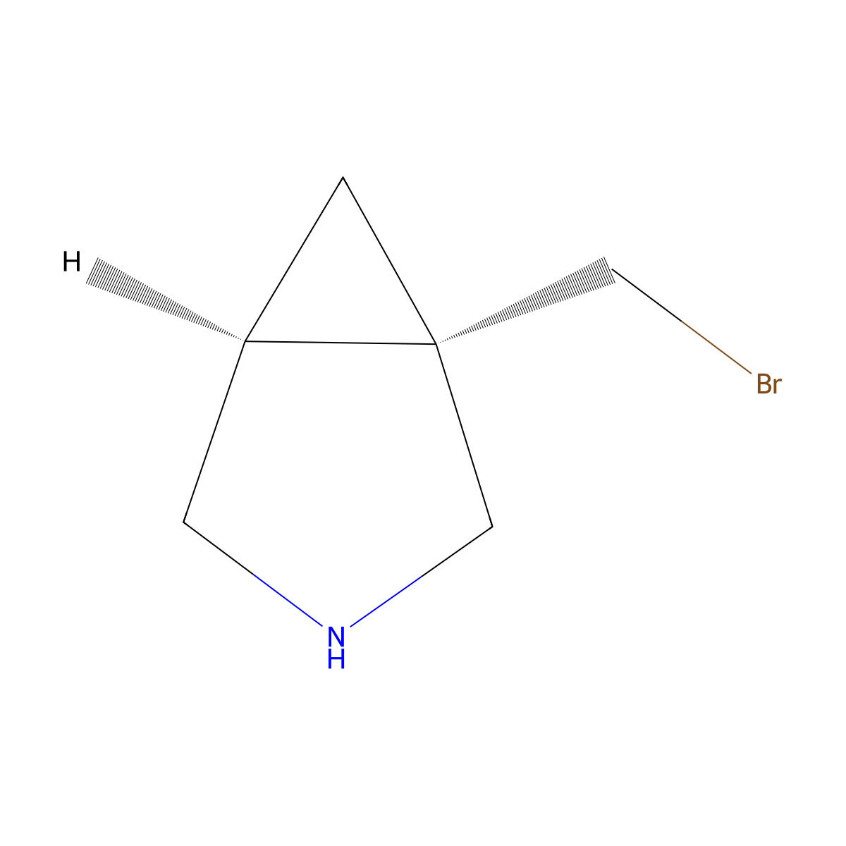 (1S,5S)-1-(bromomethyl)-3-azabicyclo[3.1.0]hexane molecular structure, CAS 2679935-06-7