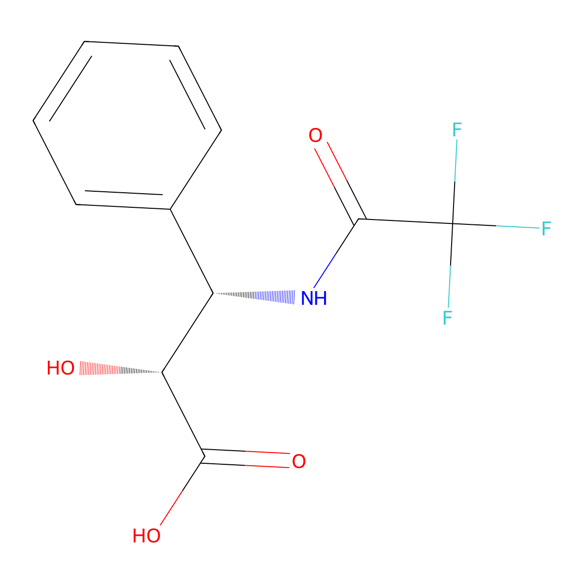 (2R,3S)-2-hydroxy-3-phenyl-3-(2,2,2-trifluoroacetamido)propanoic acid molecular structure, CAS 2679935-13-6