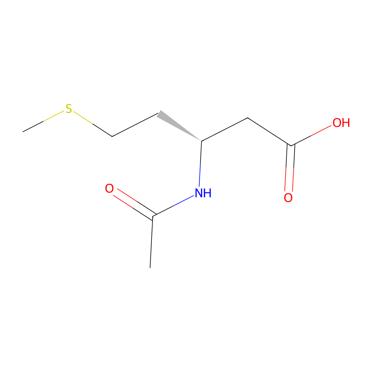(3S)-3-acetamido-5-(methylsulfanyl)pentanoic acid molecular structure, CAS 2679935-14-7