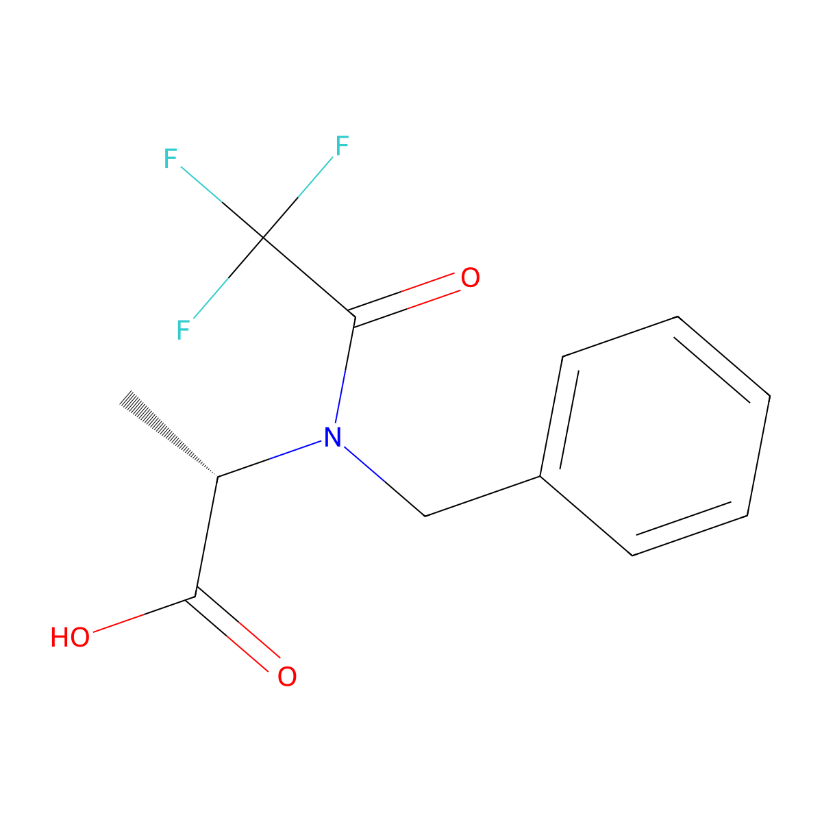 (2S)-2-(N-benzyl-2,2,2-trifluoroacetamido)propanoic acid molecular structure, CAS 2679935-15-8