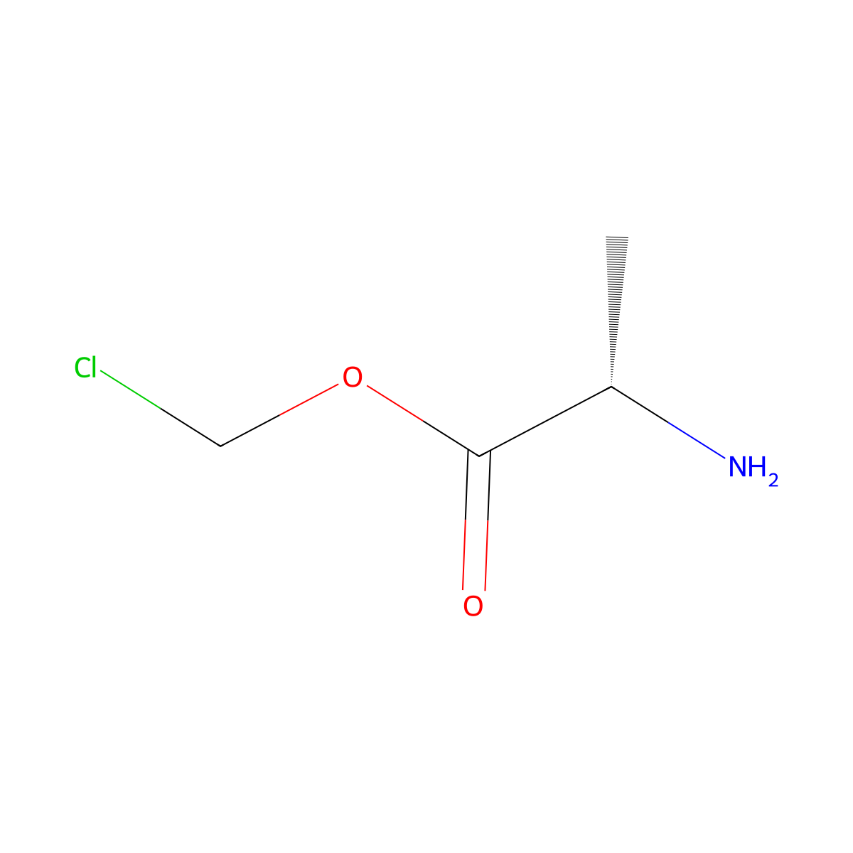 chloromethyl (2S)-2-aminopropanoate molecular structure, CAS 2679935-19-2