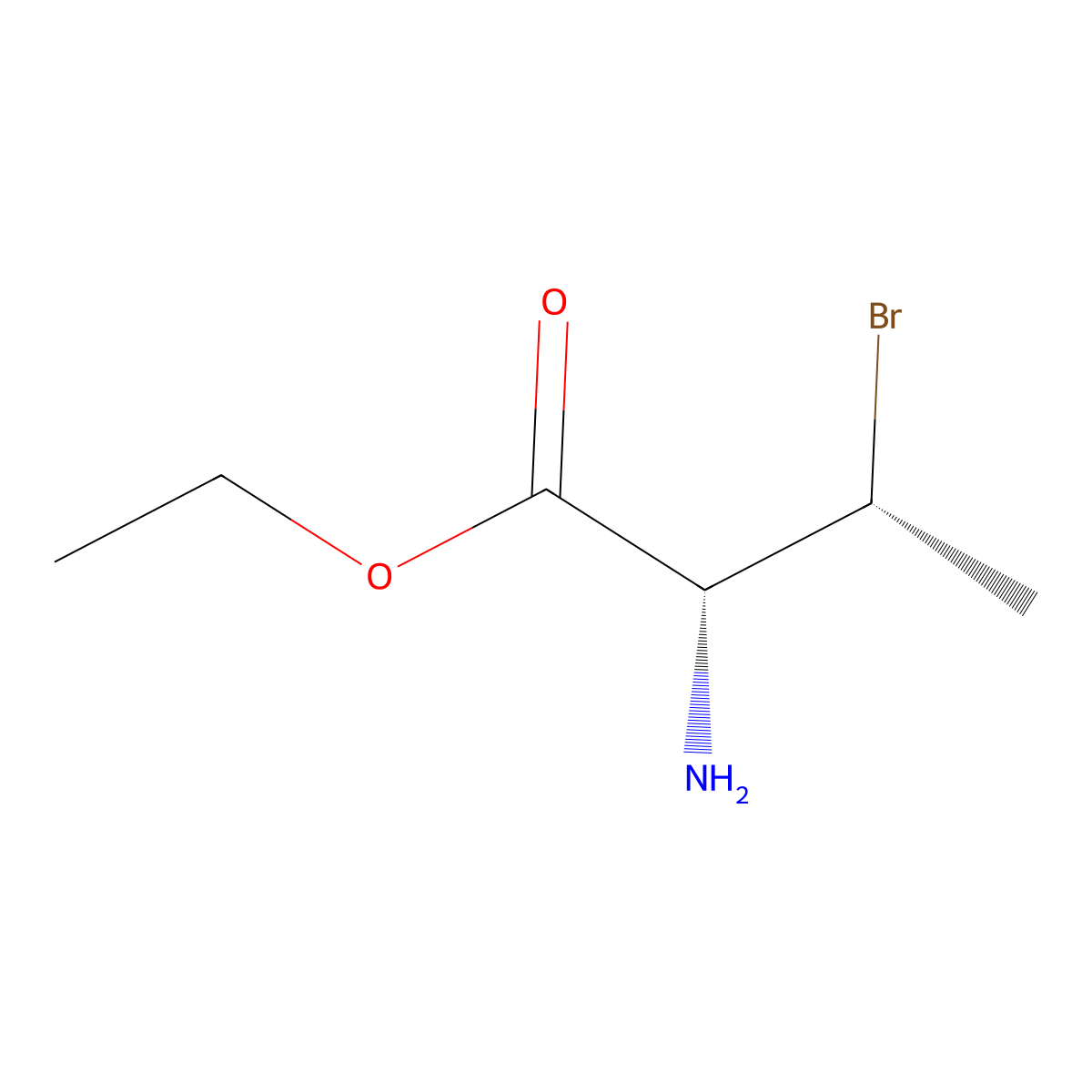 ethyl (2R,3R)-2-amino-3-bromobutanoate molecular structure, CAS 2679935-40-9