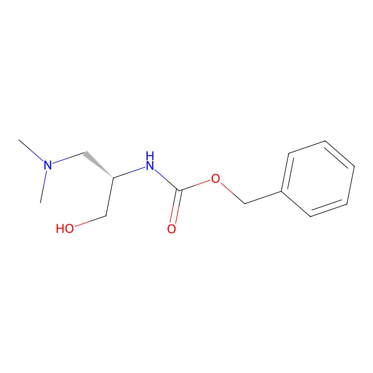 benzyl N-[(2S)-1-(dimethylamino)-3-hydroxypropan-2-yl]carbamate molecular structure, CAS 2679935-50-1