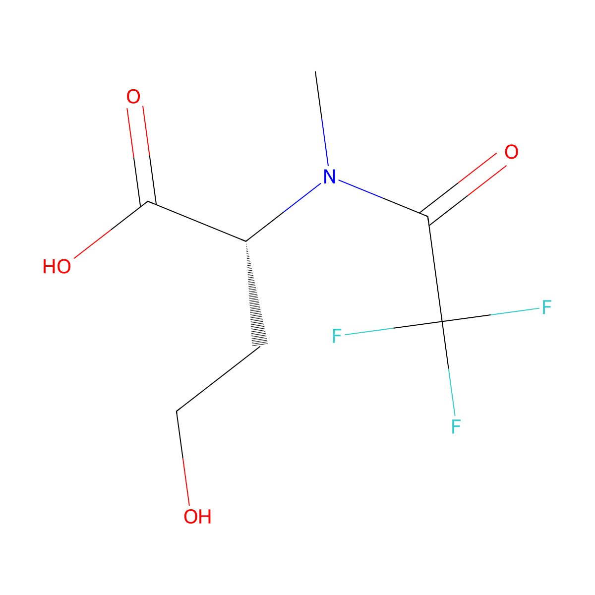 (2R)-4-hydroxy-2-(2,2,2-trifluoro-N-methylacetamido)butanoic acid molecular structure, CAS 2679935-67-0
