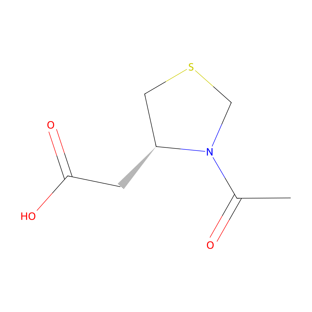 2-[(4R)-3-acetyl-1,3-thiazolidin-4-yl]acetic acid molecular structure, CAS 2679935-73-8