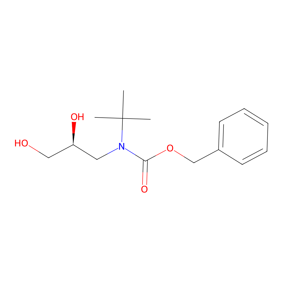 benzyl N-tert-butyl-N-[(2S)-2,3-dihydroxypropyl]carbamate molecular structure, CAS 2679935-86-3