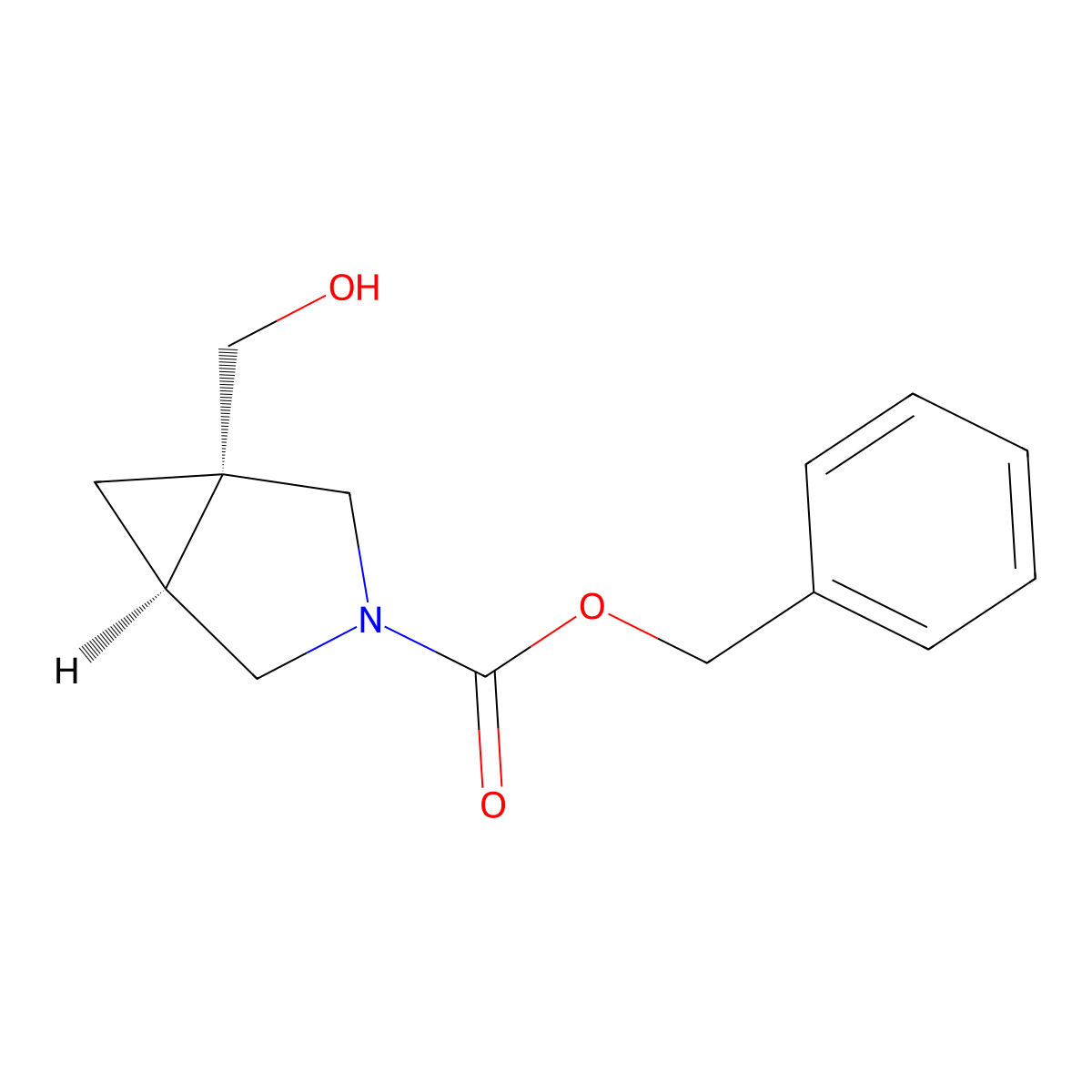 benzyl (1S,5S)-1-(hydroxymethyl)-3-azabicyclo[3.1.0]hexane-3-carboxylate molecular structure, CAS 2679935-94-3
