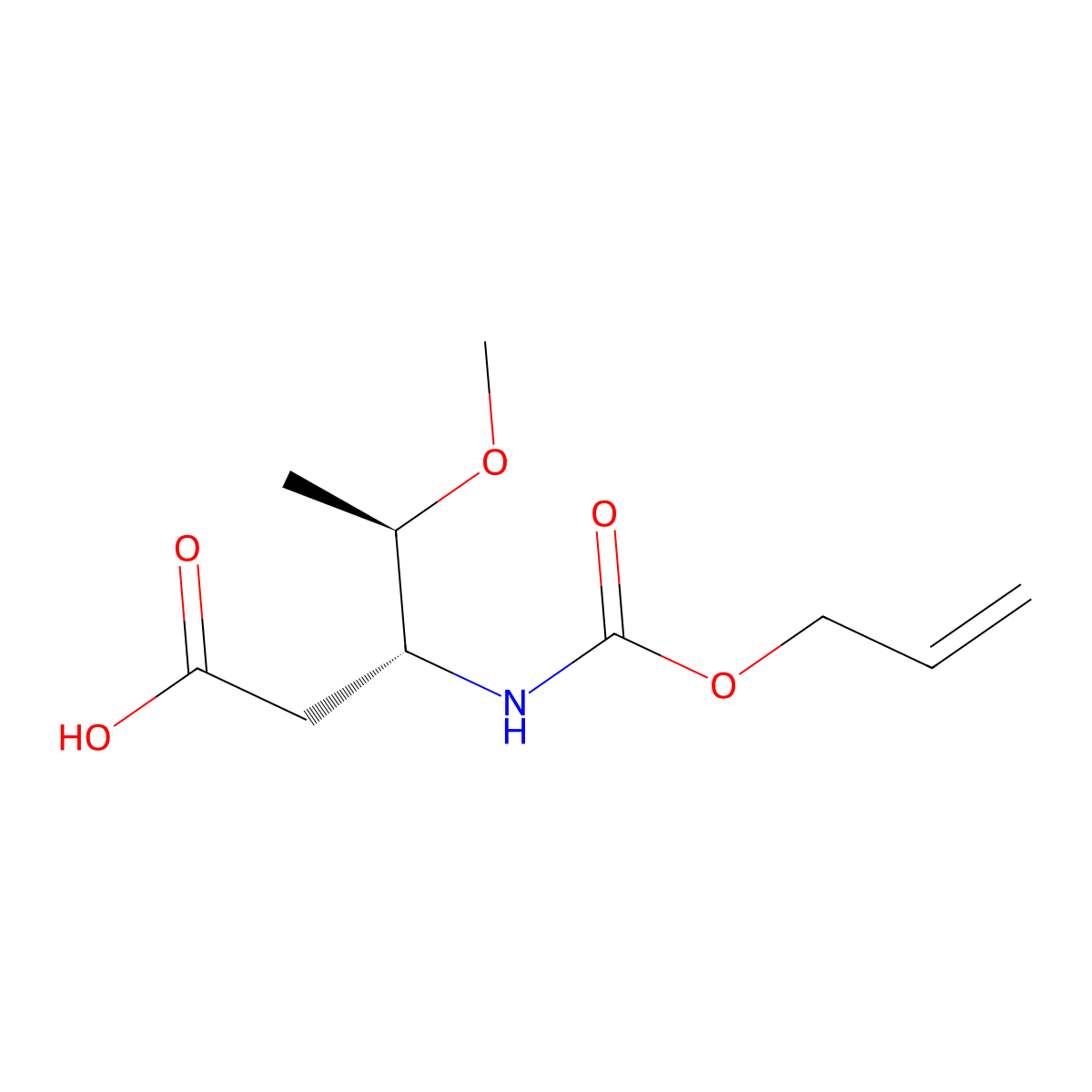 (3R,4R)-4-methoxy-3-{[(prop-2-en-1-yloxy)carbonyl]amino}pentanoic acid molecular structure, CAS 2679936-05-9