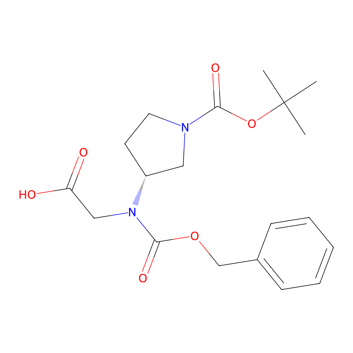 2-{[(benzyloxy)carbonyl][(3R)-1-[(tert-butoxy)carbonyl]pyrrolidin-3-yl]amino}acetic acid molecular structure, CAS 2679936-09-3
