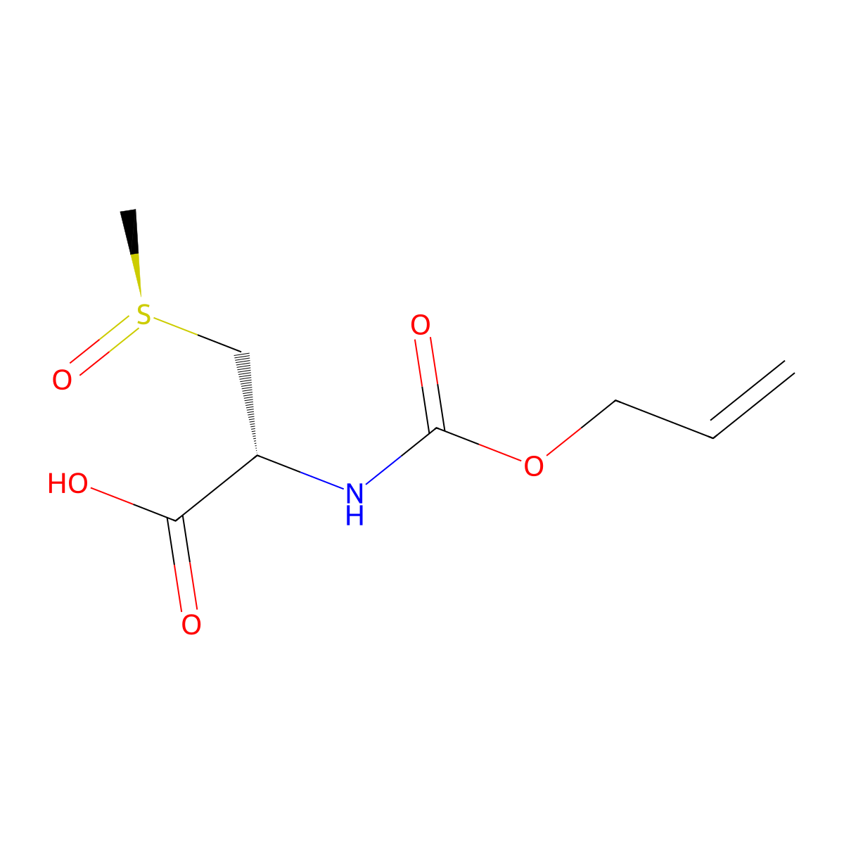 (2R)-3-[(S)-methanesulfinyl]-2-{[(prop-2-en-1-yloxy)carbonyl]amino}propanoic acid molecular structure, CAS 2679936-19-5