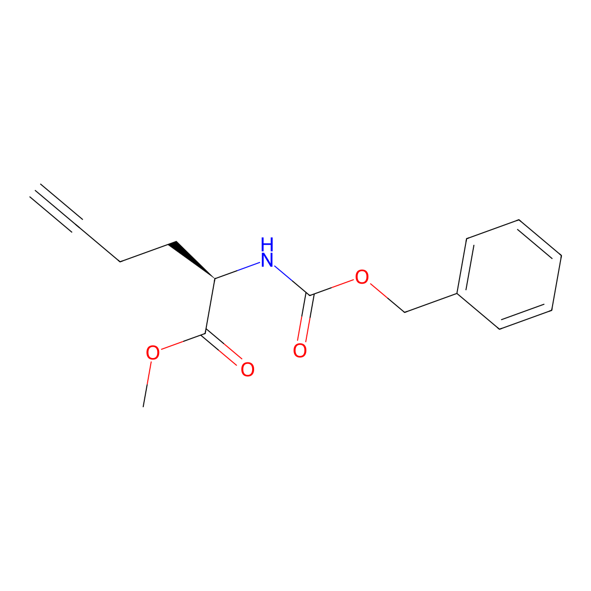 methyl (2R)-2-{[(benzyloxy)carbonyl]amino}hex-5-ynoate molecular structure, CAS 2679936-29-7