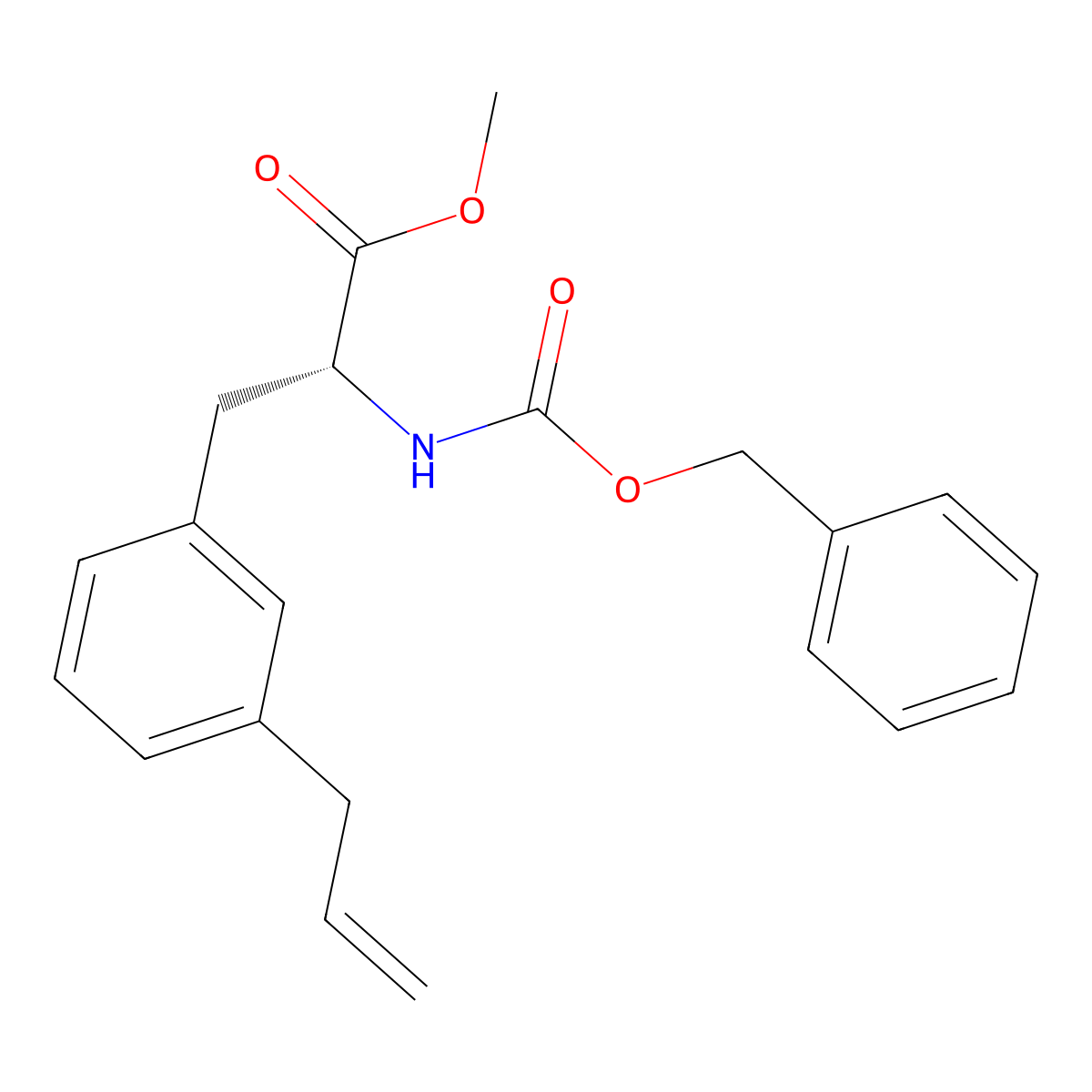 methyl (2R)-2-{[(benzyloxy)carbonyl]amino}-3-[3-(prop-2-en-1-yl)phenyl]propanoate molecular structure, CAS 2679936-45-7