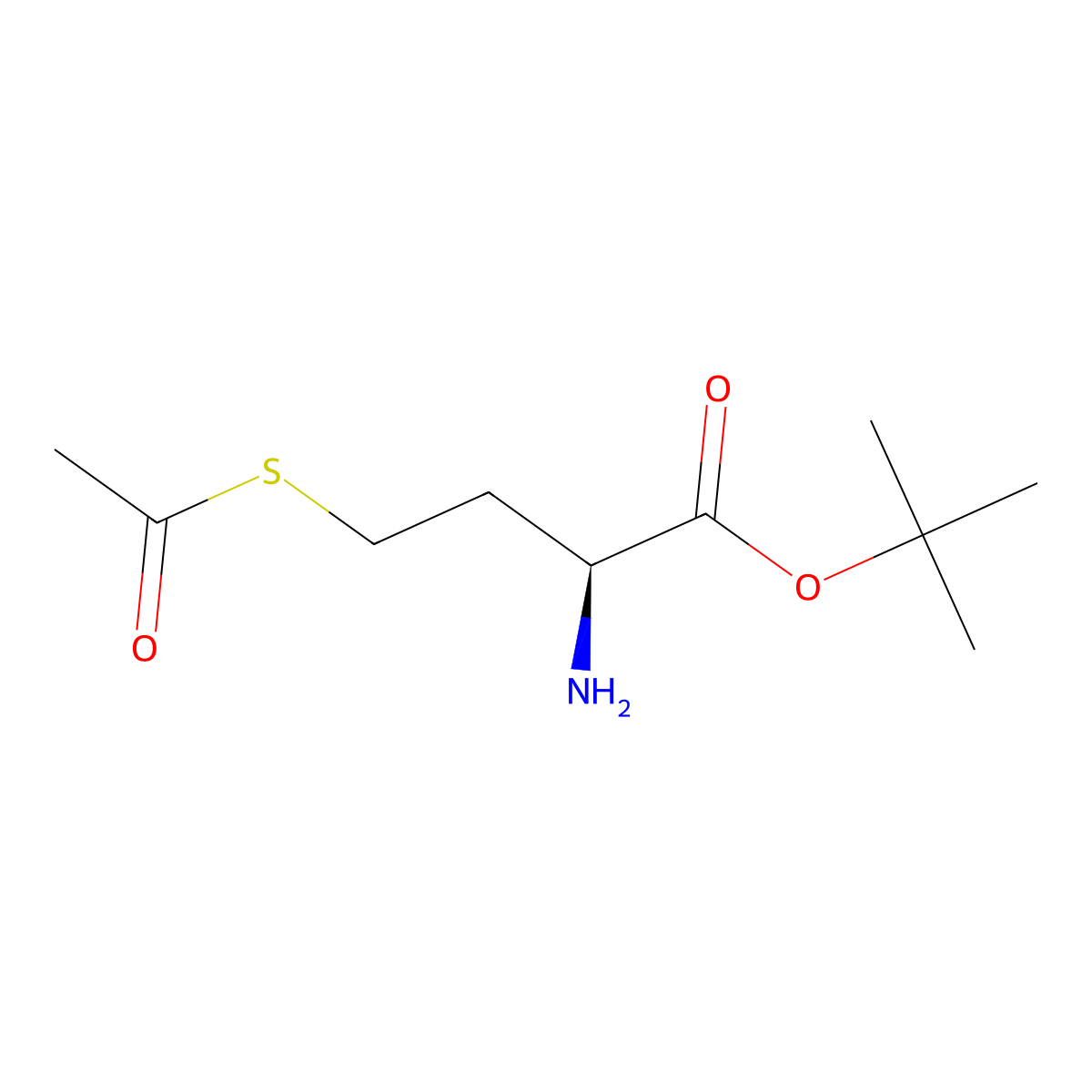 tert-butyl (2S)-4-(acetylsulfanyl)-2-aminobutanoate molecular structure, CAS 2679936-49-1