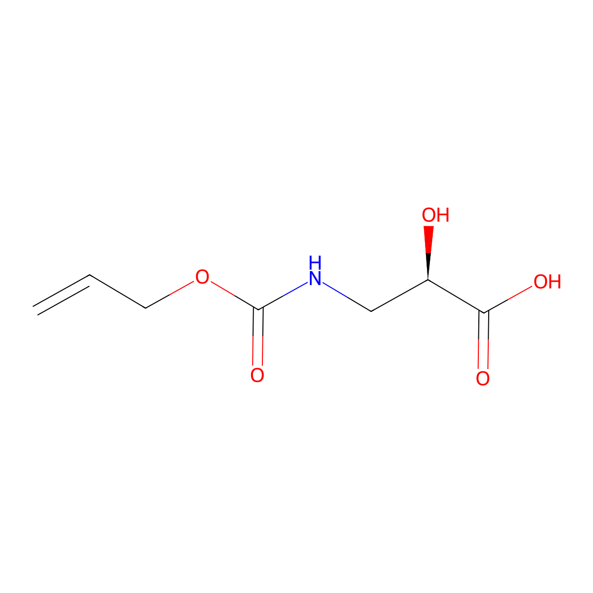 (2R)-2-hydroxy-3-{[(prop-2-en-1-yloxy)carbonyl]amino}propanoic acid molecular structure, CAS 2679936-50-4