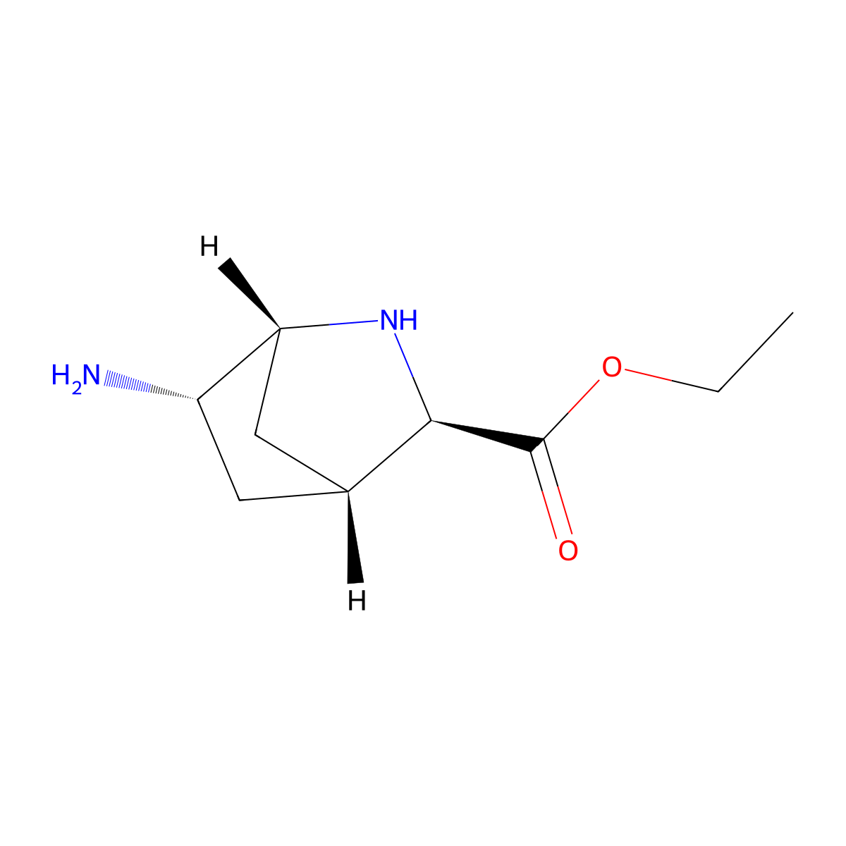 rac-ethyl (1R,3R,4R,6S)-6-amino-2-azabicyclo[2.2.1]heptane-3-carboxylate molecular structure, CAS 2679936-57-1