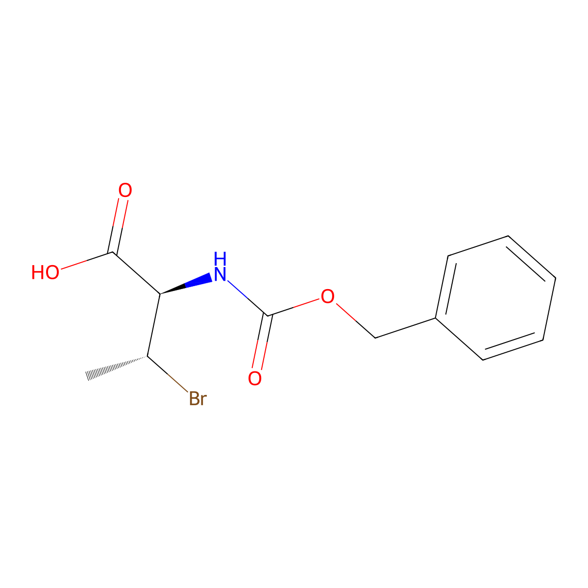 (2R,3R)-2-{[(benzyloxy)carbonyl]amino}-3-bromobutanoic acid molecular structure, CAS 2679936-84-4