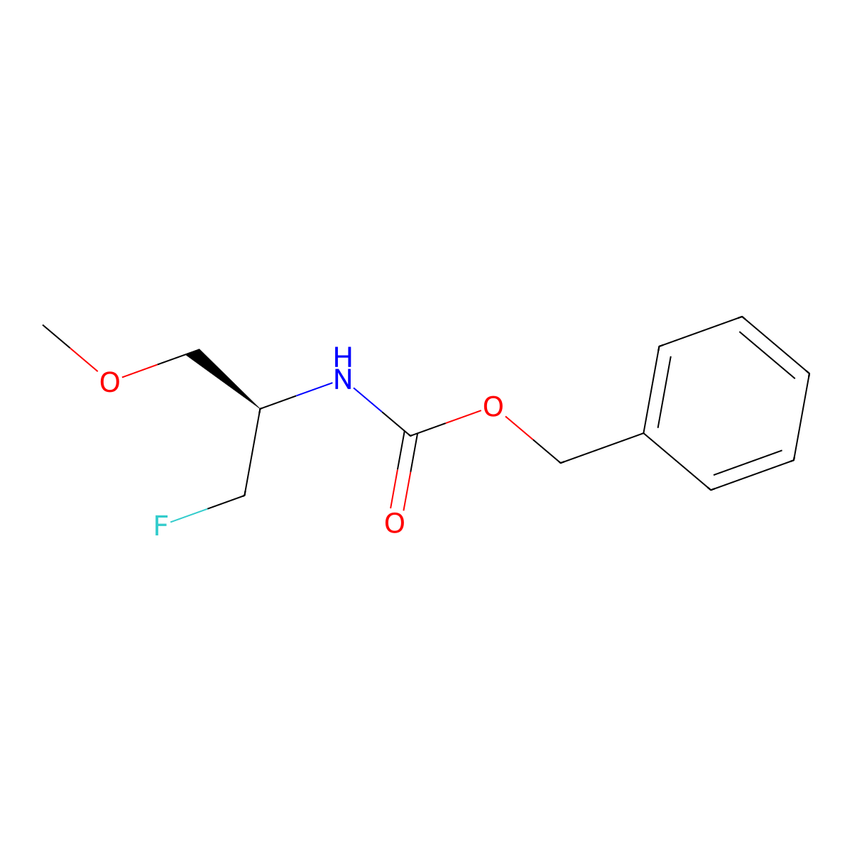benzyl N-[(2R)-1-fluoro-3-methoxypropan-2-yl]carbamate molecular structure, CAS 2679936-89-9