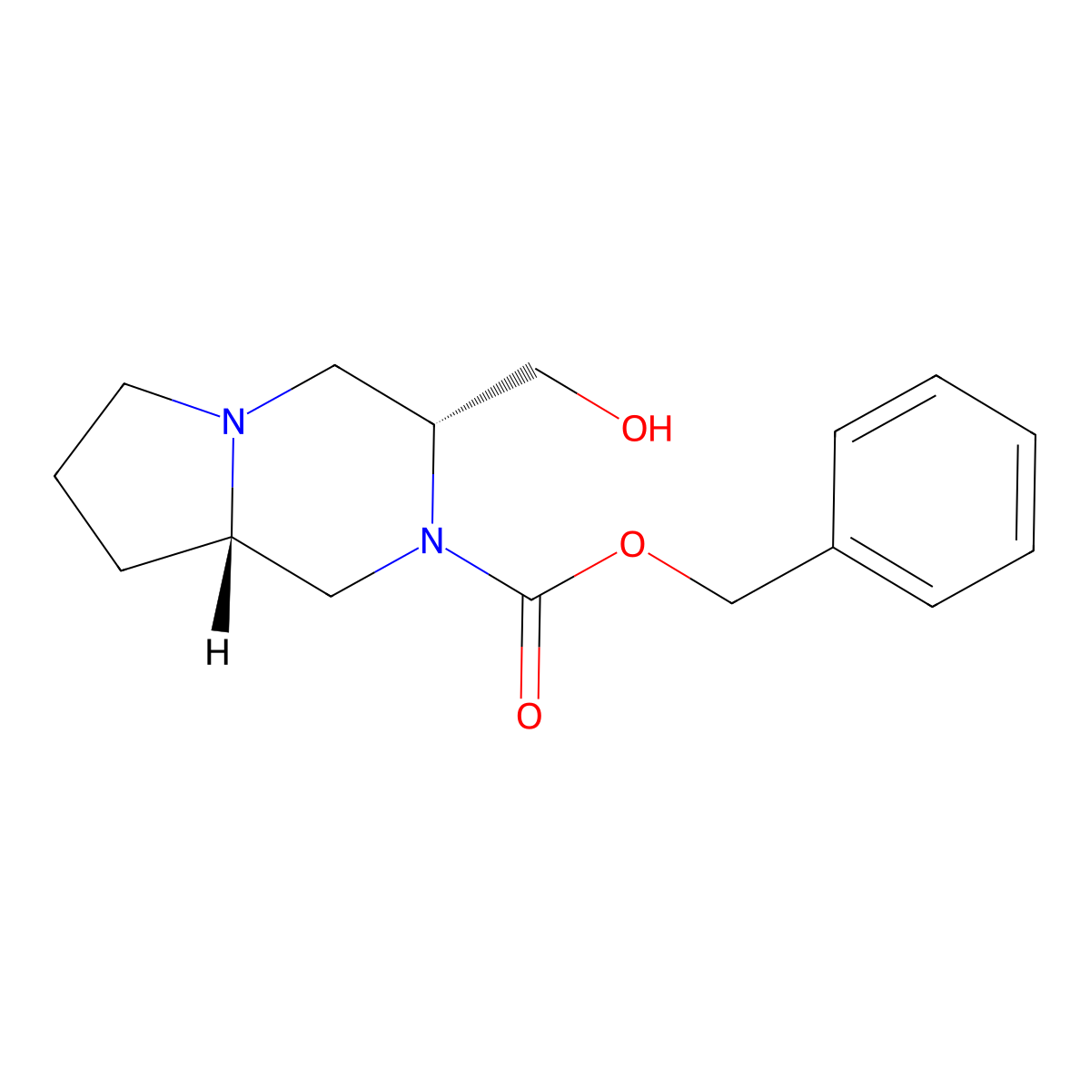 benzyl (3R,8aS)-3-(hydroxymethyl)-octahydropyrrolo[1,2-a]piperazine-2-carboxylate molecular structure, CAS 2679936-97-9
