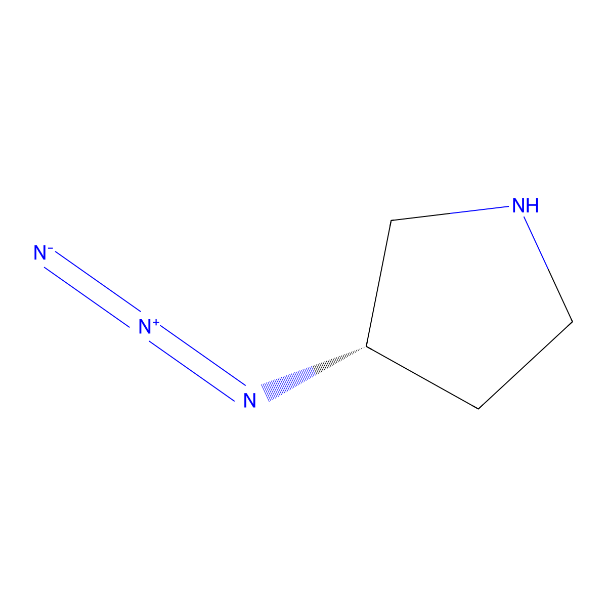 (3S)-3-azidopyrrolidine molecular structure, CAS 2679937-07-4