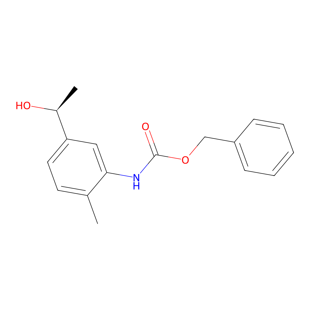 benzyl N-{5-[(1S)-1-hydroxyethyl]-2-methylphenyl}carbamate molecular structure, CAS 2679937-10-9