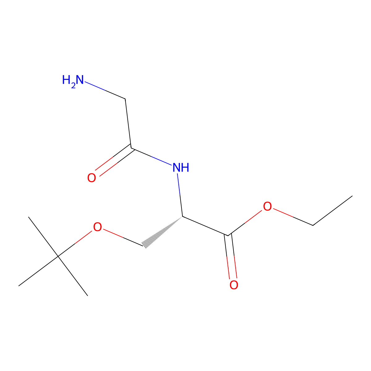 ethyl (2S)-2-(2-aminoacetamido)-3-(tert-butoxy)propanoate molecular structure, CAS 2679937-15-4