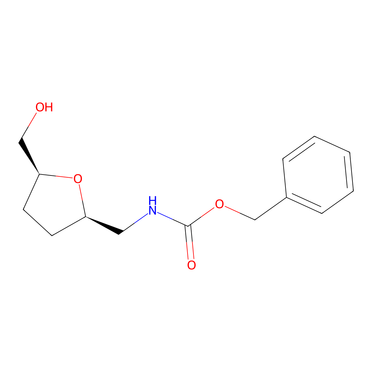 rac-benzyl N-{[(2R,5S)-5-(hydroxymethyl)oxolan-2-yl]methyl}carbamate molecular structure, CAS 2679937-24-5