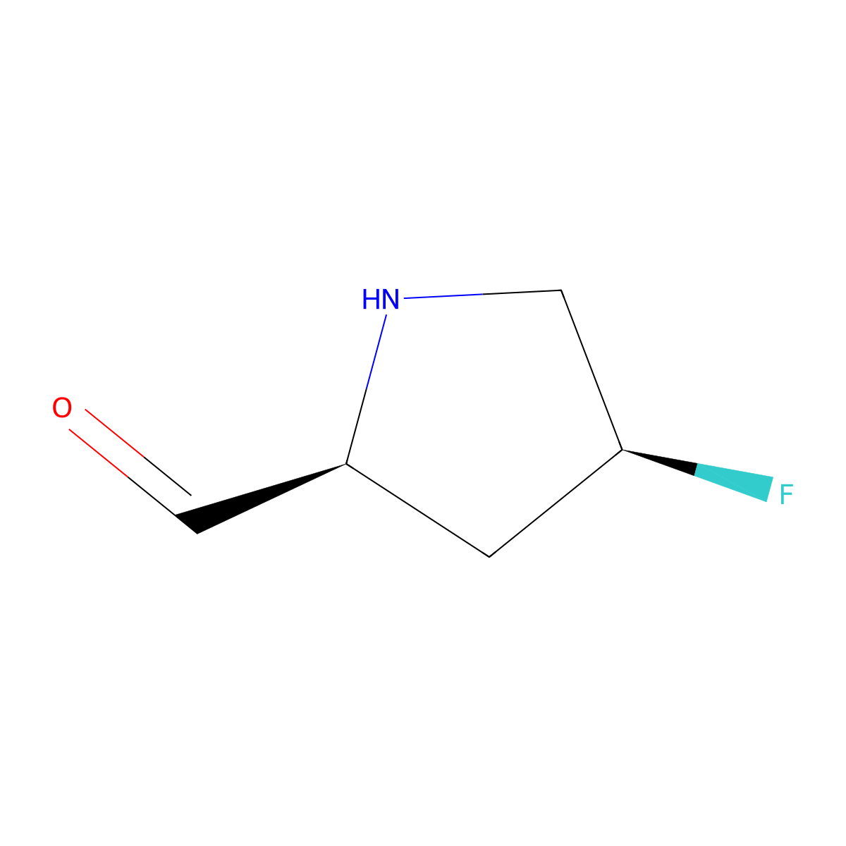 (2S,4S)-4-fluoropyrrolidine-2-carbaldehyde molecular structure, CAS 2679937-27-8