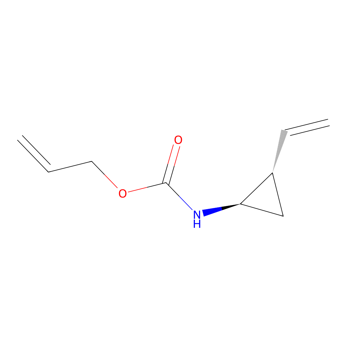 rac-prop-2-en-1-yl N-[(1R,2S)-2-ethenylcyclopropyl]carbamate molecular structure, CAS 2679937-34-7