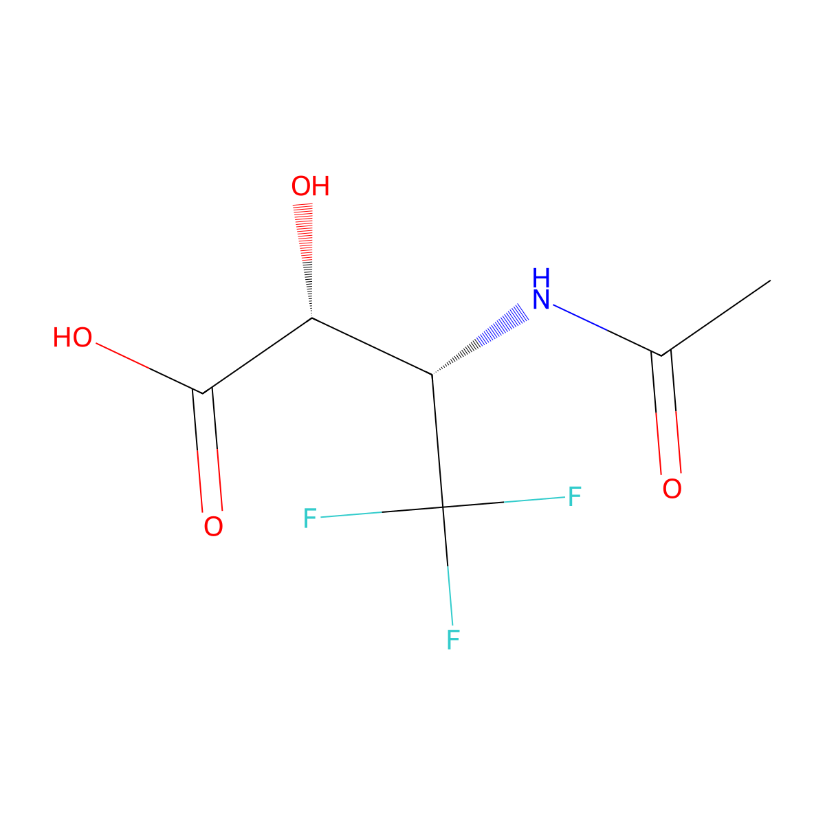 rac-(2R,3S)-3-acetamido-4,4,4-trifluoro-2-hydroxybutanoic acid molecular structure, CAS 2679937-38-1