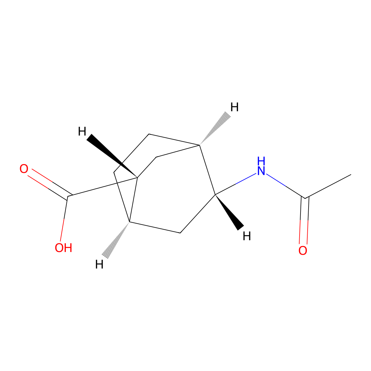 rac-(1R,2R,4R,5R)-5-acetamidobicyclo[2.2.2]octane-2-carboxylic acid molecular structure, CAS 2679937-41-6