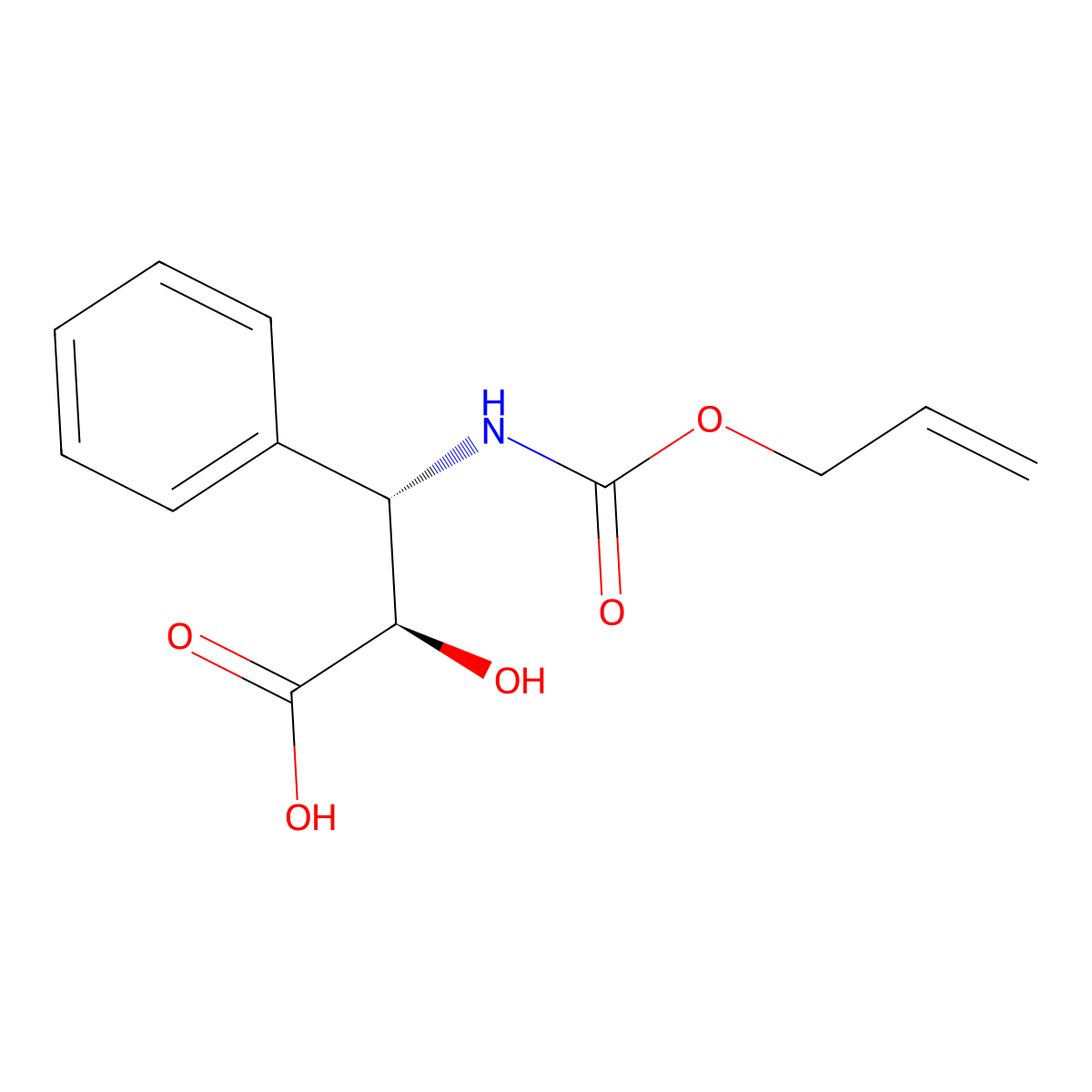 (2R,3S)-2-hydroxy-3-phenyl-3-{[(prop-2-en-1-yloxy)carbonyl]amino}propanoic acid molecular structure, CAS 2679937-45-0