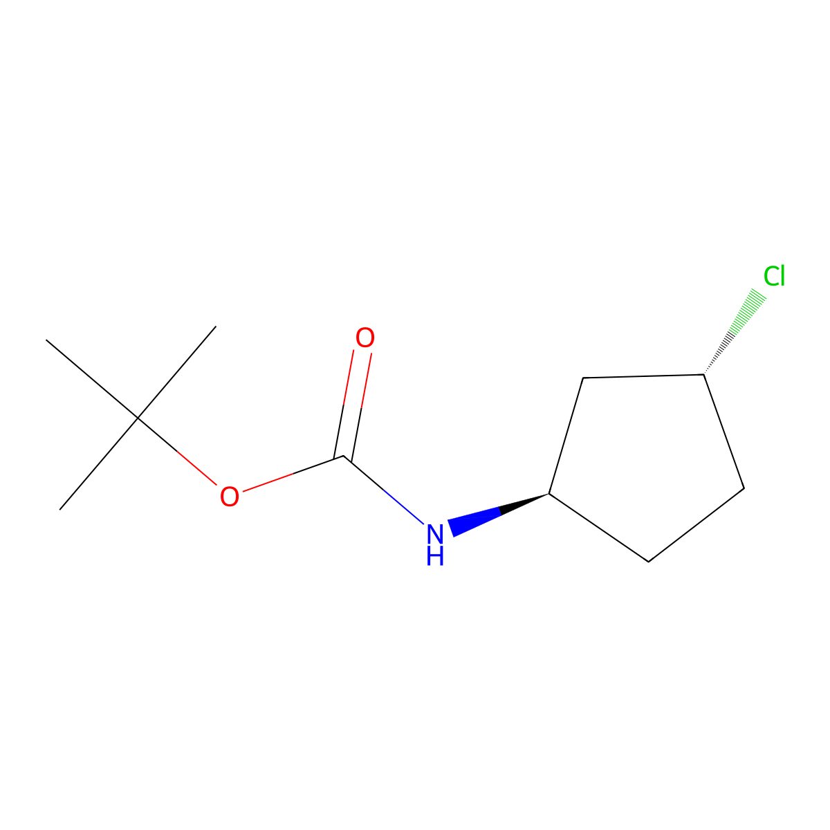 rac-tert-butyl N-[(1R,3R)-3-chlorocyclopentyl]carbamate molecular structure, CAS 2679937-52-9