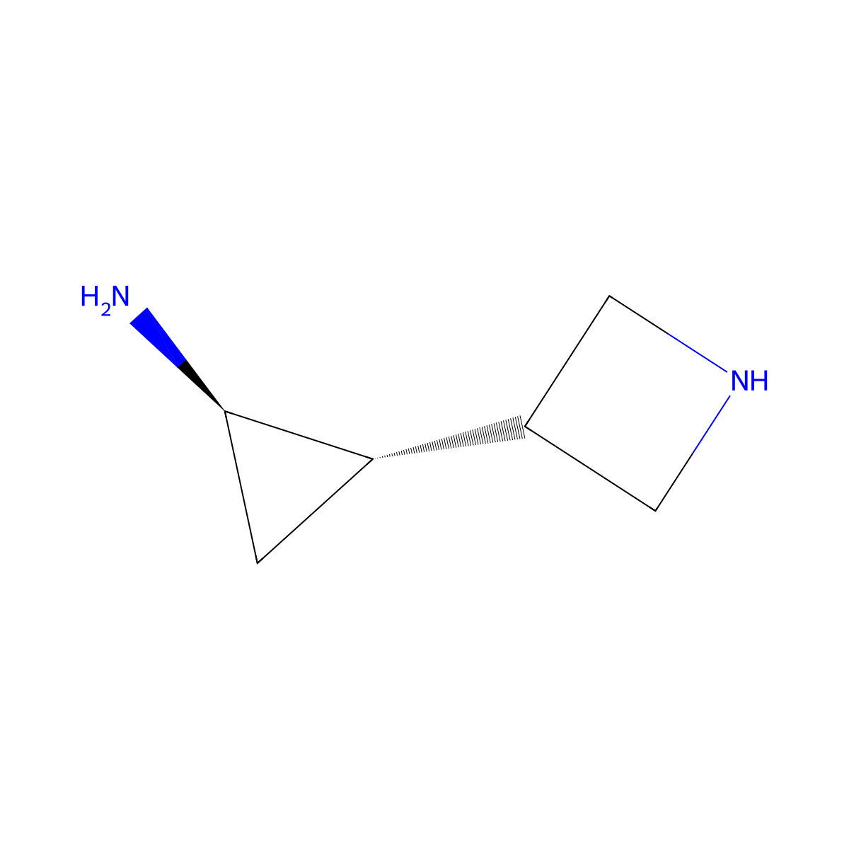 rac-(1R,2S)-2-(azetidin-3-yl)cyclopropan-1-amine molecular structure, CAS 2679937-53-0