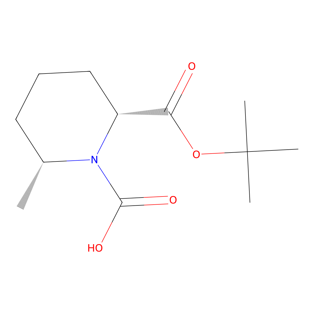 rac-(2R,6R)-2-[(tert-butoxy)carbonyl]-6-methylpiperidine-1-carboxylic acid molecular structure, CAS 2679937-74-5