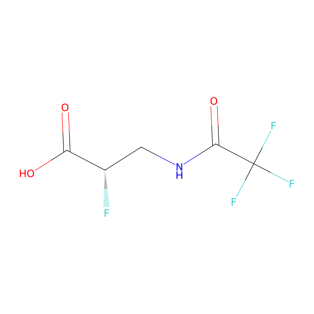 (2S)-2-fluoro-3-(2,2,2-trifluoroacetamido)propanoic acid molecular structure, CAS 2679937-75-6